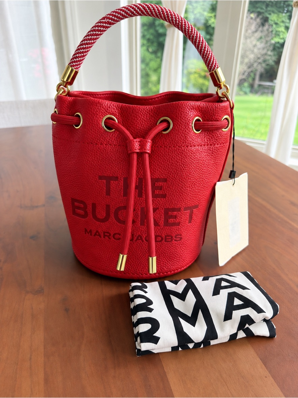 ❤️ NWT Marc Jacobs The Bucket Bag True Red Full Grain Leather • $395 MSRP